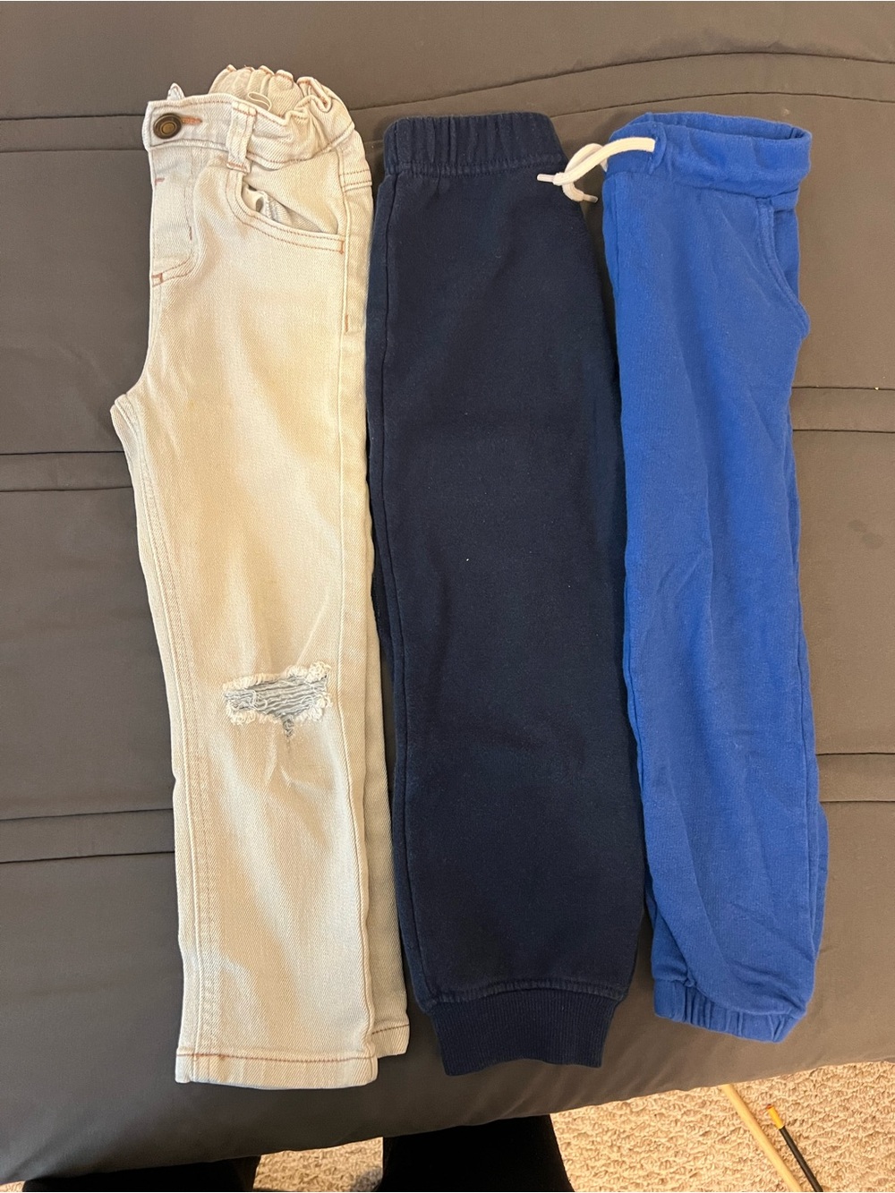 Kids Jeans and Jogger Pants – Beige, Navy, Royal Blue (3T)
